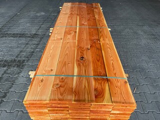 Ca. 60x Douglas Planken Fijnbezaagd, 18x200mm, lengte 300cm